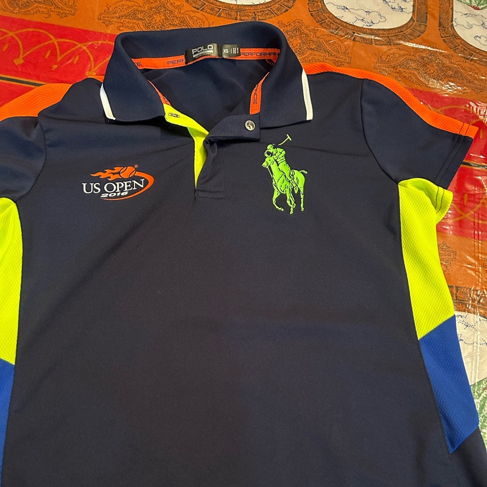 Polo by Ralph Lauren Kids Navy and Bright Yellow Polo Shirt